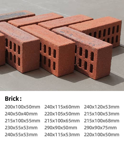 Face Brick Size