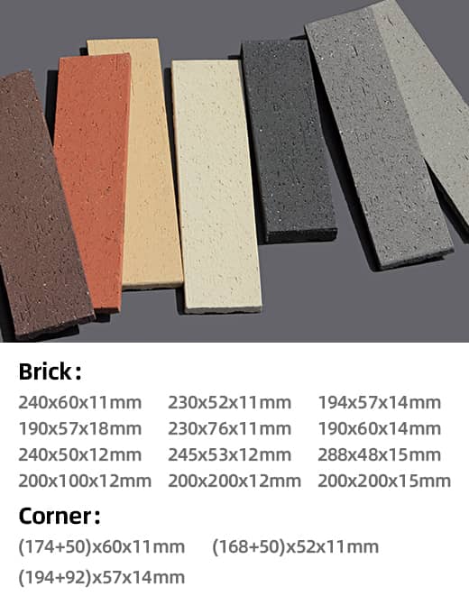 Thin Brick Veneer Size